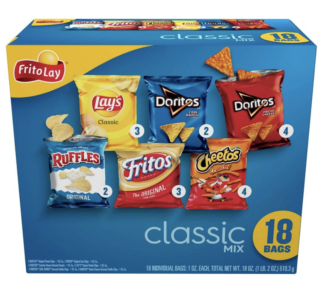 FRITO LAY VARIETY 18CT CHIPS…ONLY $7.99! (REG $11.99) – Savvy Coupon ...