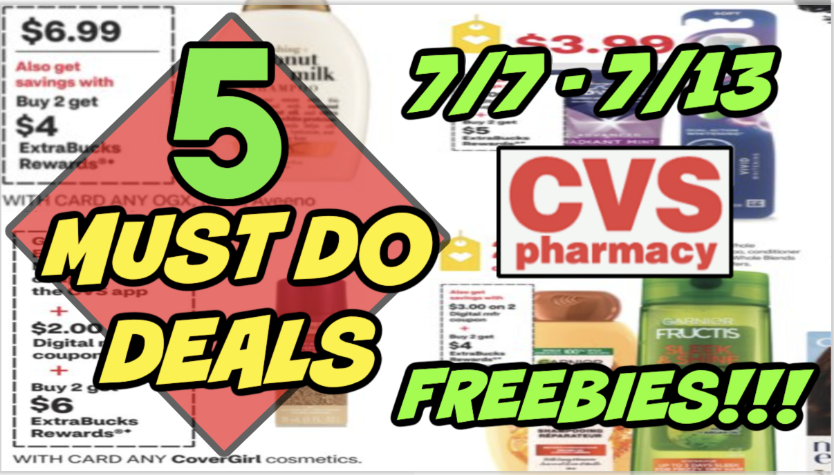 5 MUST DO CVS DEALS (7/7 – 7/13) | FREEBIES & MORE! – Savvy Coupon Shopper